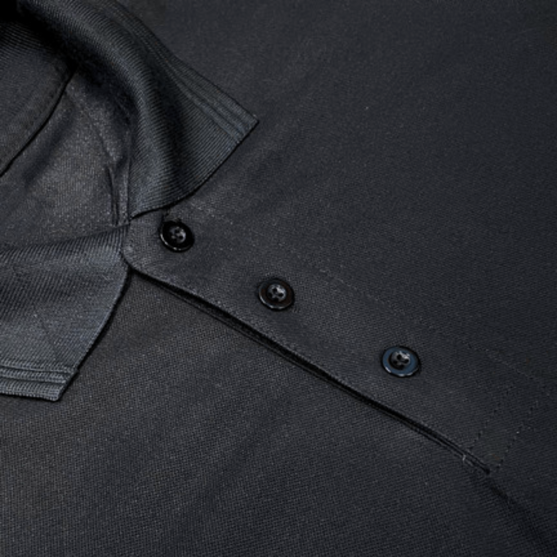 Close-up Polo Shirt view showing cotton fabric suitable for DTF printing – Anza Print Kenya
