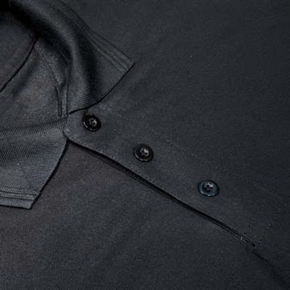 Close-up Polo Shirt view showing cotton fabric suitable for DTF printing – Anza Print Kenya