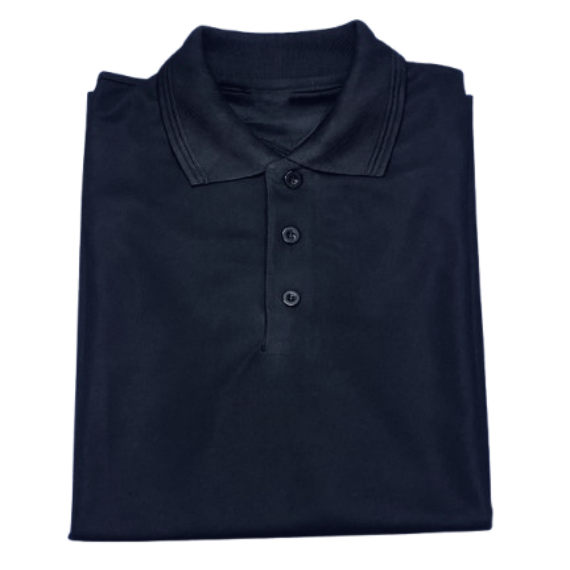 Folded Polo Shirt with neat fabric texture ready for DTF customization – Anza Print Kenya