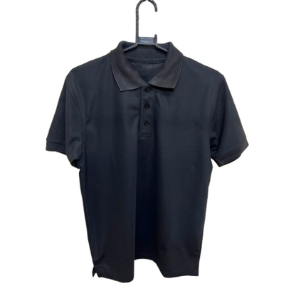 Polo Shirt on hanger showing front view, blank and ready for DTF print – Anza Print Kenya