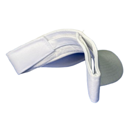 White visor on a white background