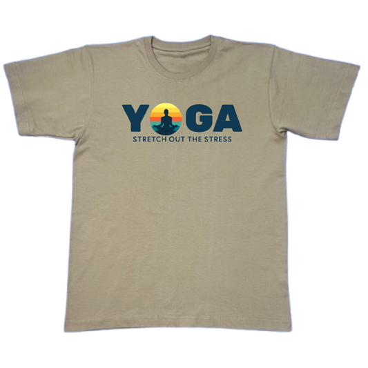 Yoga Heavyweight Yoga & Wellness T-Shirt with DTF print front view