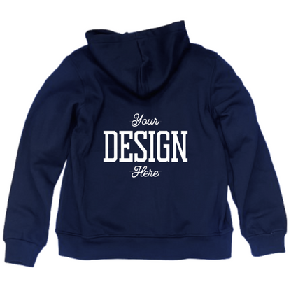 Back view of Zip-Up Hoodie with DTF print example – Anza Print Kenya