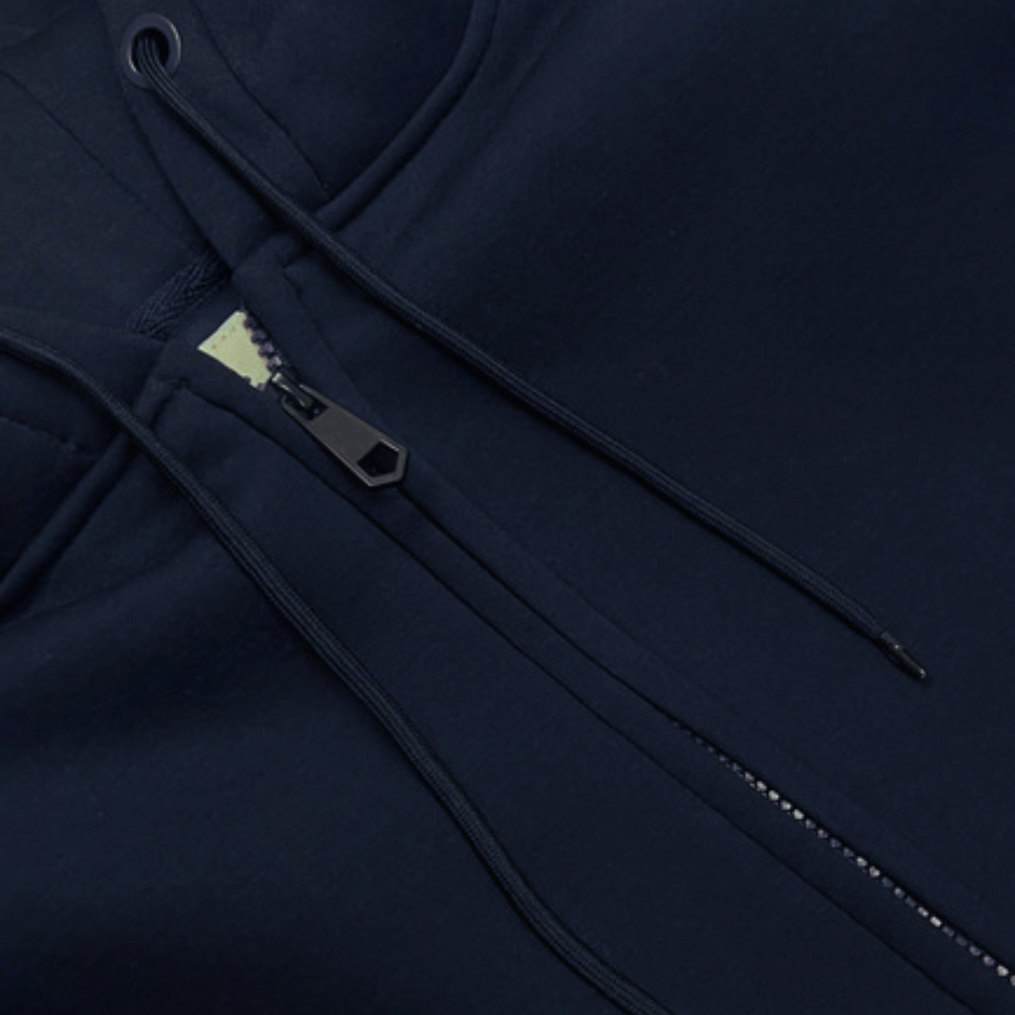 Close up Zip-Up Hoodie view showing polycotton blend suitable for DTF printing – Anza Print Kenya