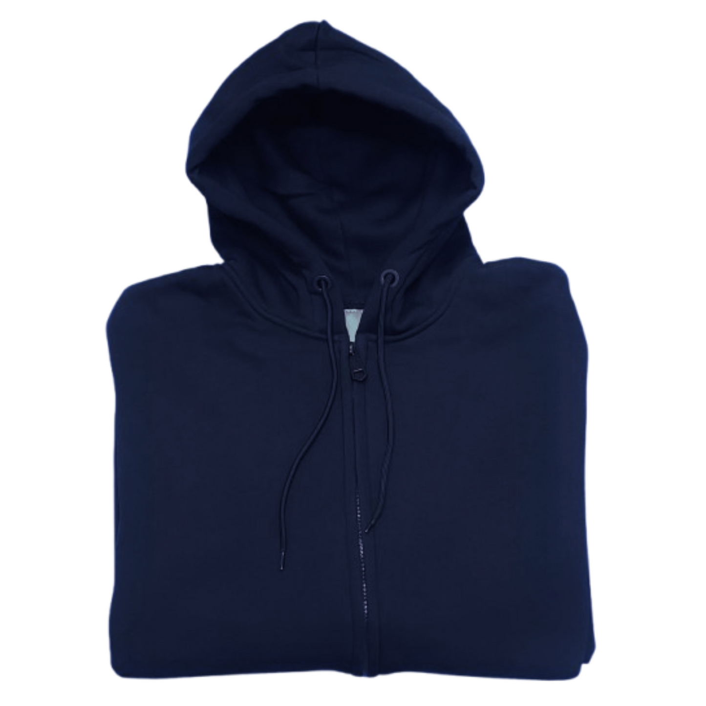Folded custom Zip-Up Hoodie showcasing quality – Anza Print Kenya