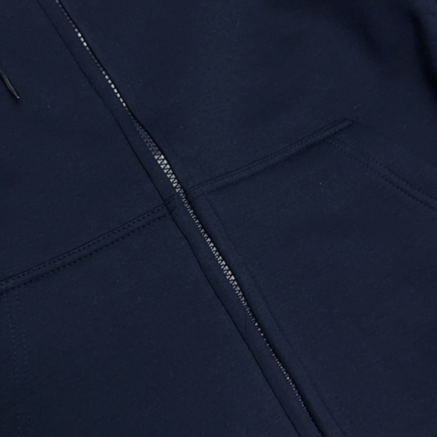 Close up Zip-Up Hoodie view showing zipper and quality – Anza Print Kenya