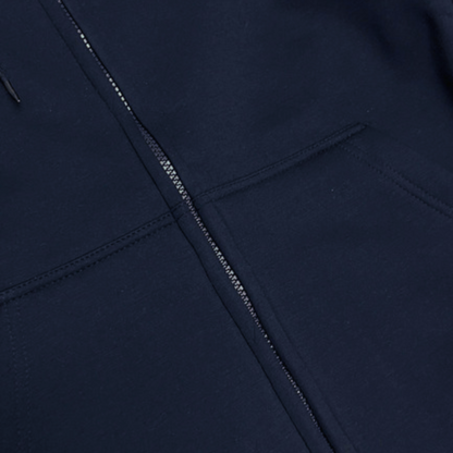 Close up Zip-Up Hoodie view showing zipper and quality – Anza Print Kenya